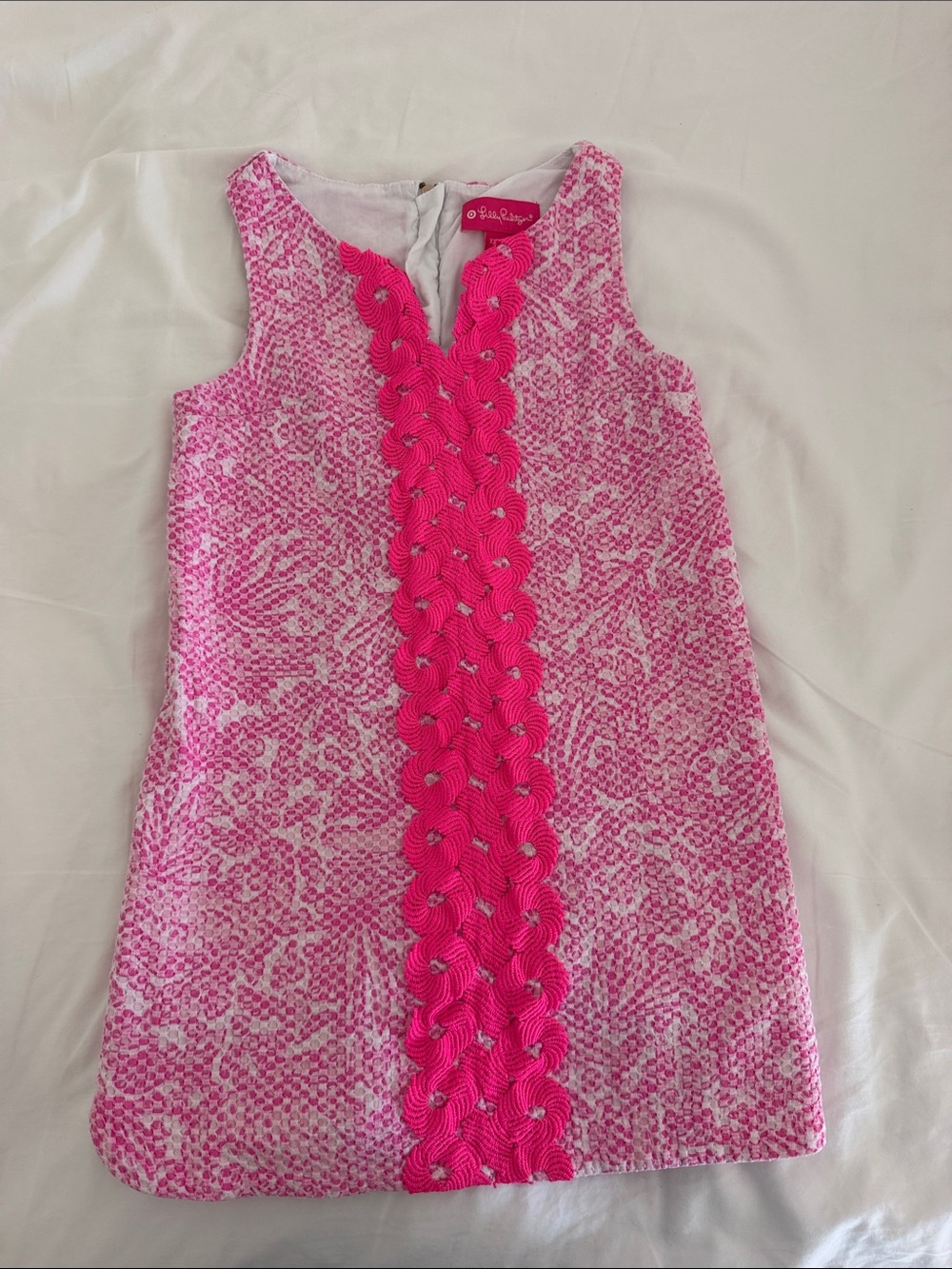Lilly Pulitzer Girls' Pink Patterned Shift Dress
